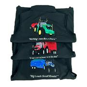 GILET TRACTOR JACKET LOGO FRONT & BACK-BLACK GREEN-5TO6